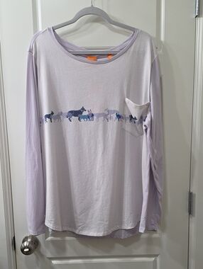💜 Con.struct Lavender Animal Graphic Long‑Sleeve Tee – Women’s - XXL 💜